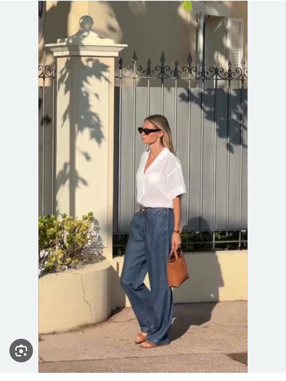 Madewell SUPER Wide Leg Harlow Jeans - Blue size 30 - Picture 3 of 9